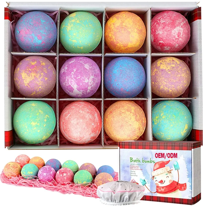 OEM Hot Sale Organic and Natural Fizz Bath Bombs SPA Bath Bombs Gift Sets with Private Label